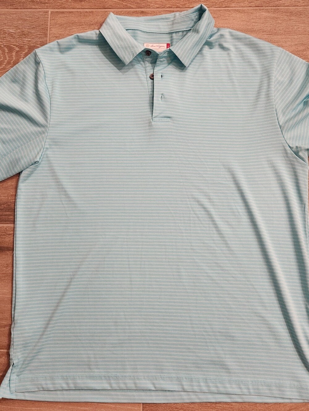 Hogan Men's Light Blue Striped Polo